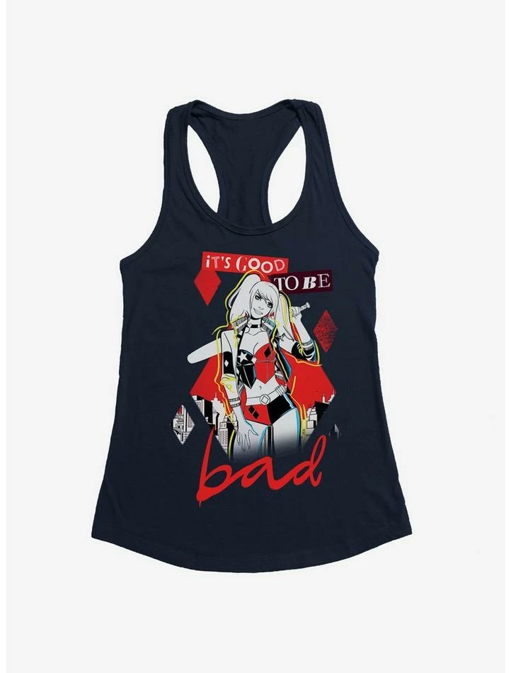 Outlet 🌟 DC Comics Batman Harley Quinn It's Good To Be Bad 👧 Girls Tank 😍 - Image 2