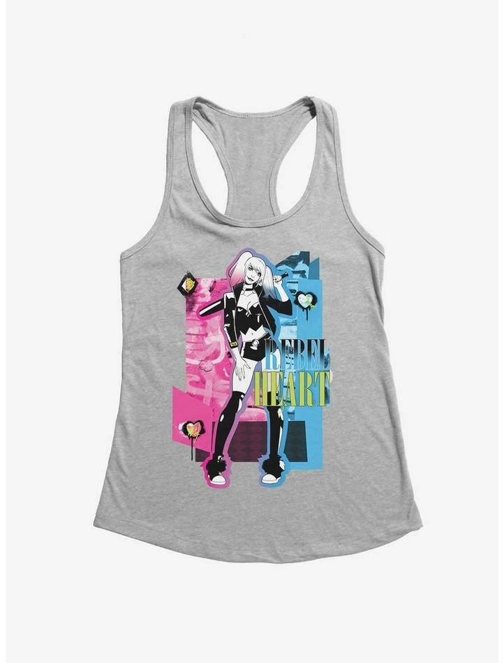 Brand new 👍 DC Comics Batman Harley Quinn Rebel Heart 👧 Girls Tank 💯 - Image 4