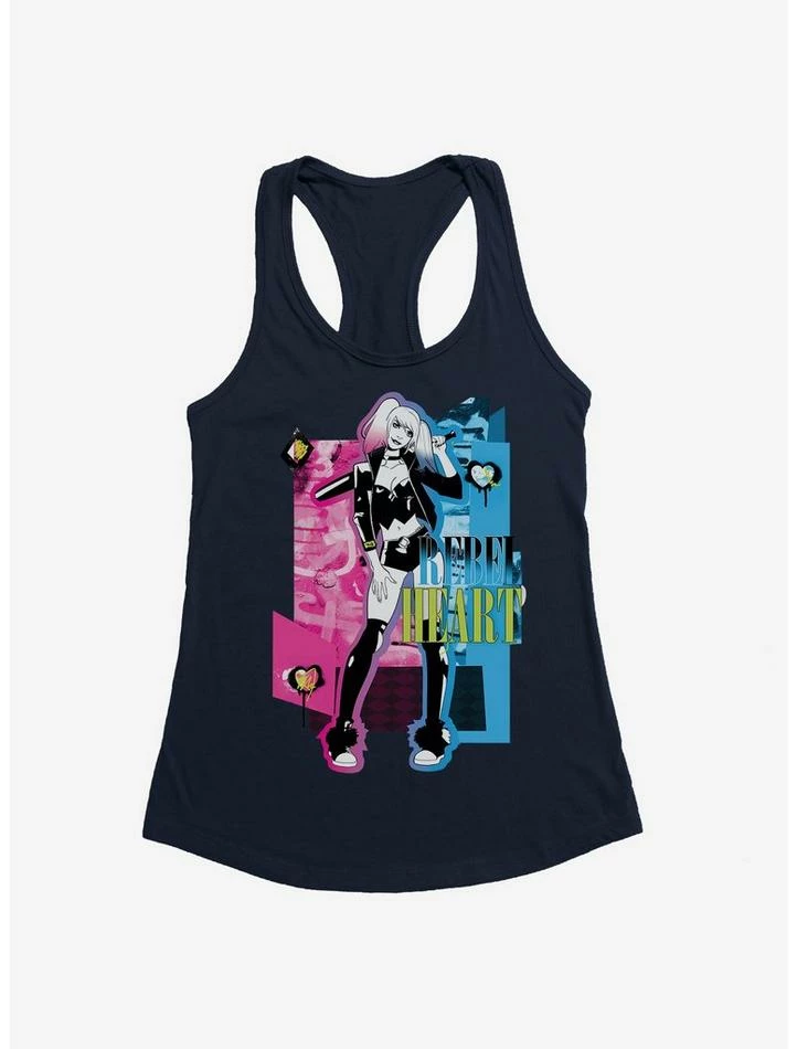 Brand new 👍 DC Comics Batman Harley Quinn Rebel Heart 👧 Girls Tank 💯 - Image 2