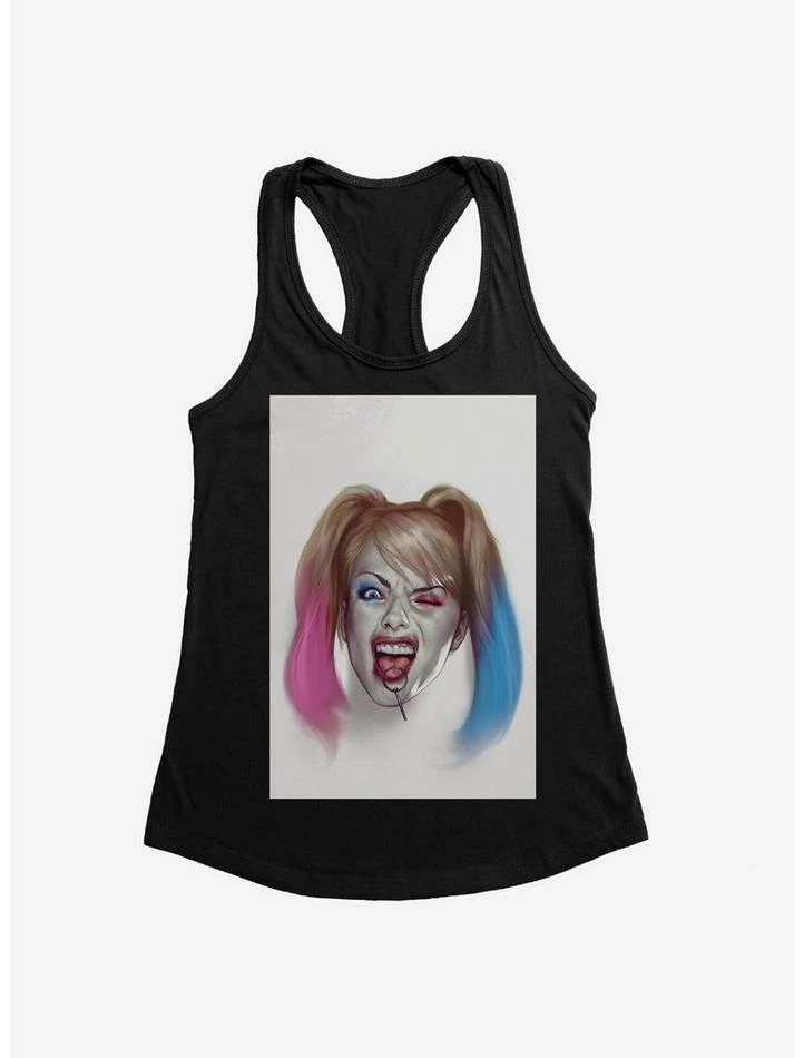 Promo 🤩 DC Comics Batman Harley Quinn Sketch Portrait 👧 Girls Tank 🌟 - Image 3