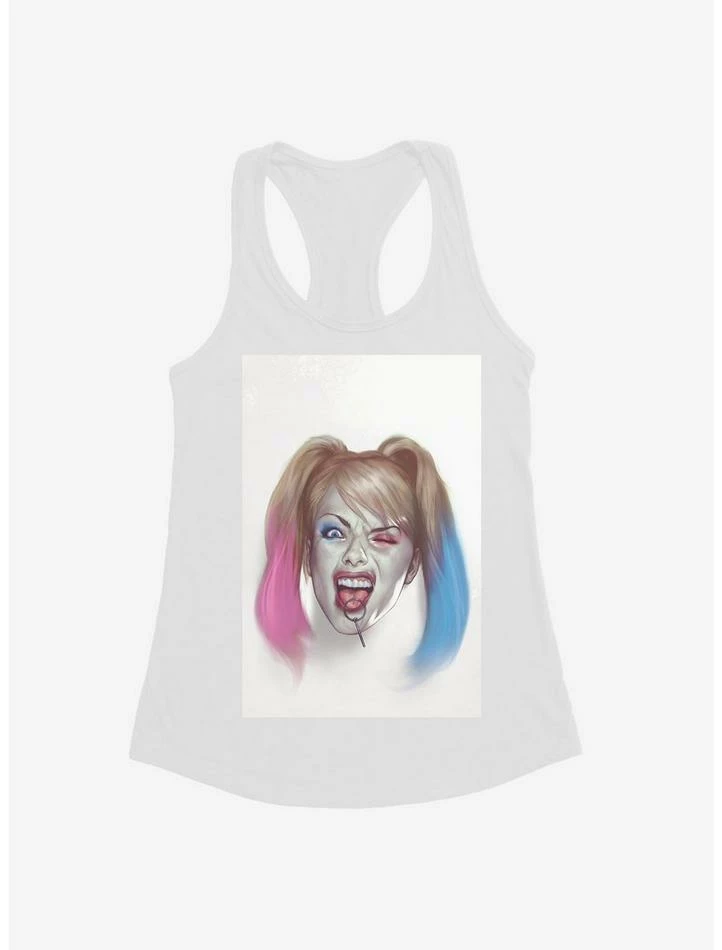 Promo 🤩 DC Comics Batman Harley Quinn Sketch Portrait 👧 Girls Tank 🌟