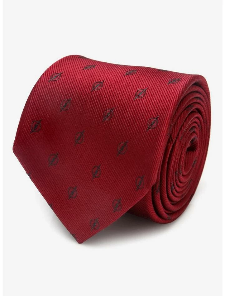 New 😉 DC Comics The Flash Maroon Jacquard Tie 👏