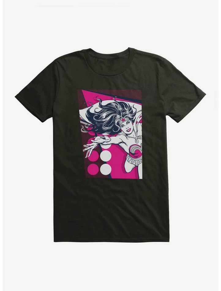 Discount โญ DC Comics Wonder ๐ฉ Woman Pink Dots T-Shirt ๐งจ - Image 3