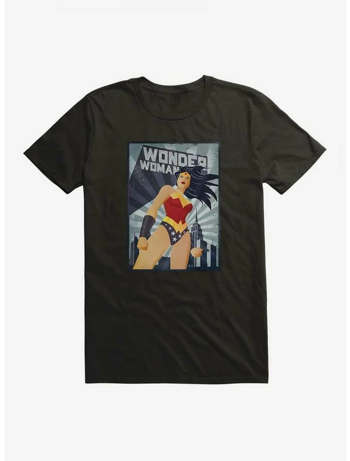 Budget ❤️ DC Comics Wonder 👩 Woman Over The City T-Shirt 😉 - Image 2