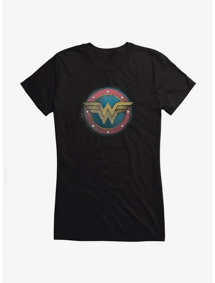 Coupon ⭐ DC Comics Wonder 👩 Woman Classic Shield 👧 Girls T-Shirt 🌟 - Image 2