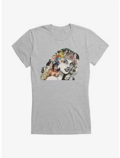 Wholesale 😉 DC Comics Wonder 👩 Woman Faces Graphic 👧 Girls T-Shirt ⌛