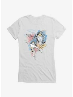 Budget ๐ DC Comics Wonder ๐ฉ Woman Diana Collage ๐ง Girls T-Shirt โจ
