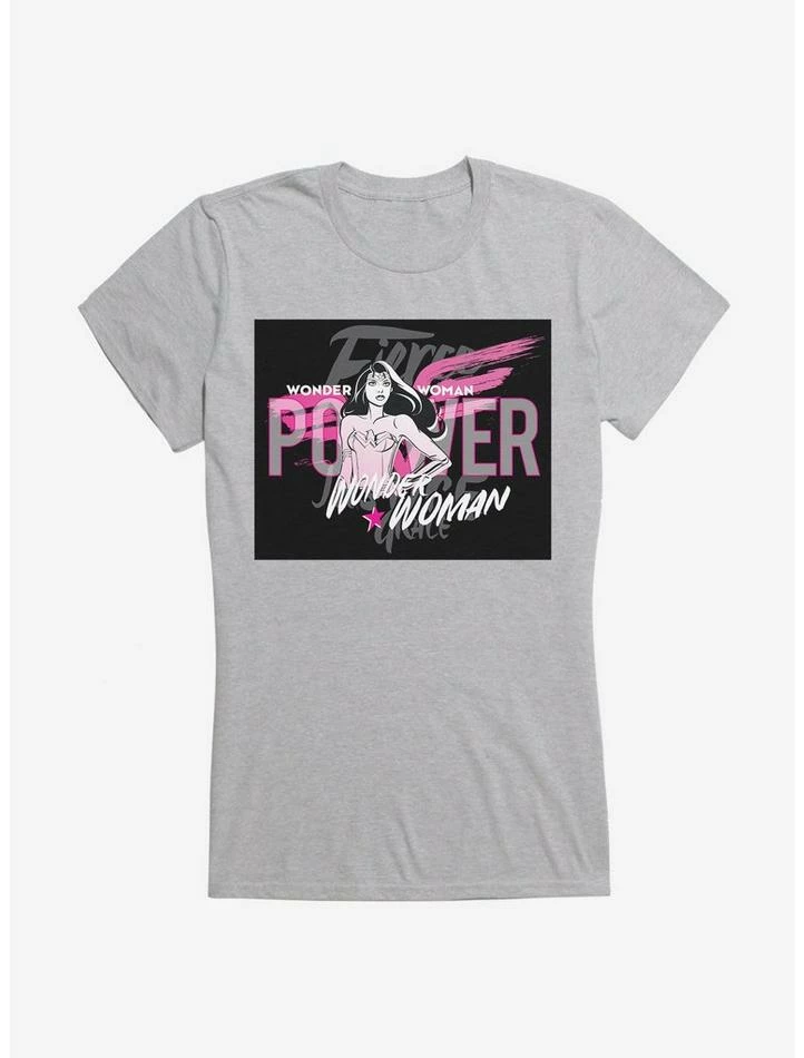 Outlet 🔔 DC Comics Wonder 👩 Woman Fierce Pink Power 👧 Girls T-Shirt 🎁
