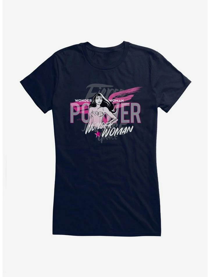 Outlet 🔔 DC Comics Wonder 👩 Woman Fierce Pink Power 👧 Girls T-Shirt 🎁 - Image 4