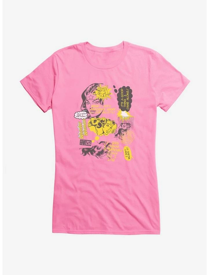 Hot Sale ๐ฅฐ DC Comics Wonder ๐ฉ Woman Slogan Collage ๐ง Girls T-Shirt ๐ฅ - Image 5