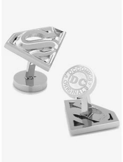 Cheap 🎉 DC Comics Superman Stainless Steel Superman Cufflinks 🥰
