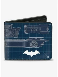Discount 😉 DC Comics Batman Batmobile Blueprint Tech Turns Bi-fold Wallet 🔔