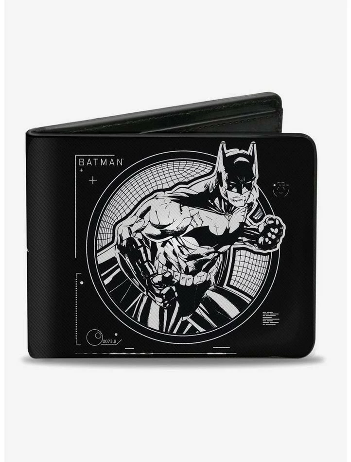 Buy 🥰 DC Comics Batman Black And White Tech Action Pose Bat Logo Bi-fold Wallet 😉
