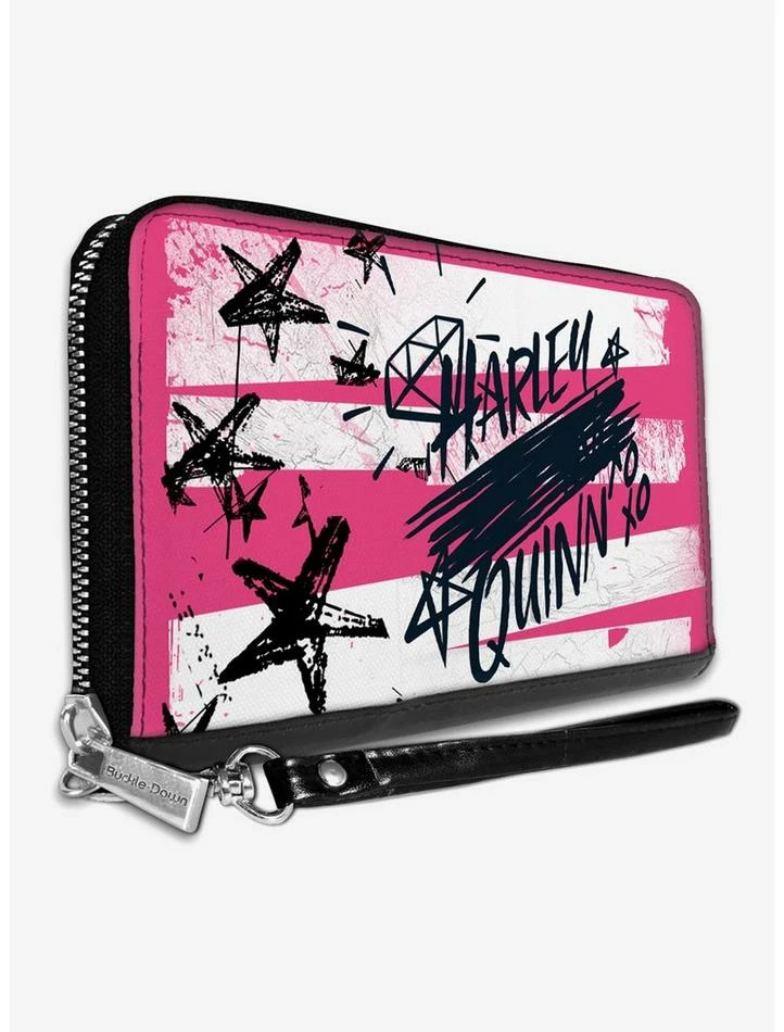 Wholesale ✔️ DC Comics Birds of Prey Harley Quinn Diamond Stars 👩 Womens Zip Around Wallet 🔥