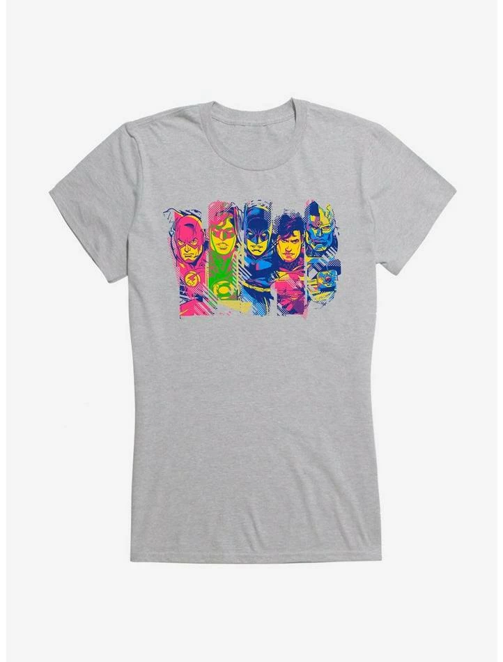 Cheapest ๐งจ DC Comics Justice League Art Group ๐ง Girls T-Shirt ๐ - Image 4