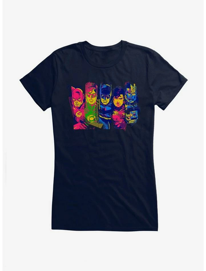 Cheapest ๐งจ DC Comics Justice League Art Group ๐ง Girls T-Shirt ๐ - Image 5