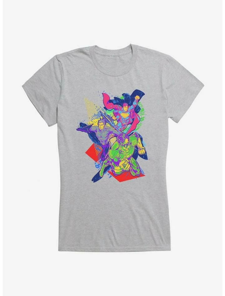 Brand new 😉 DC Comics Justice League Group 90s Art 👧 Girls T-Shirt ✔️ - Image 3