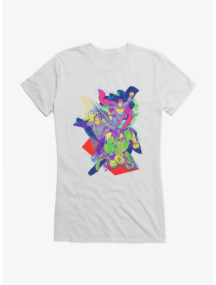 Brand new 😉 DC Comics Justice League Group 90s Art 👧 Girls T-Shirt ✔️ - Image 5