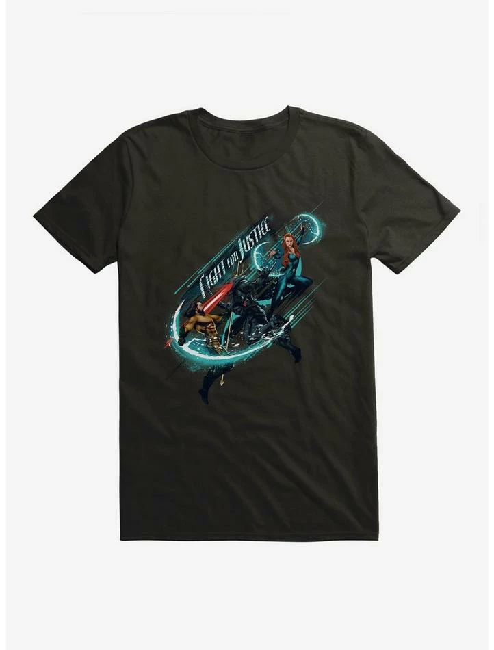 Best Sale 😉 DC Comics Aquaman Fight For Justice T-Shirt 😍 - Image 2