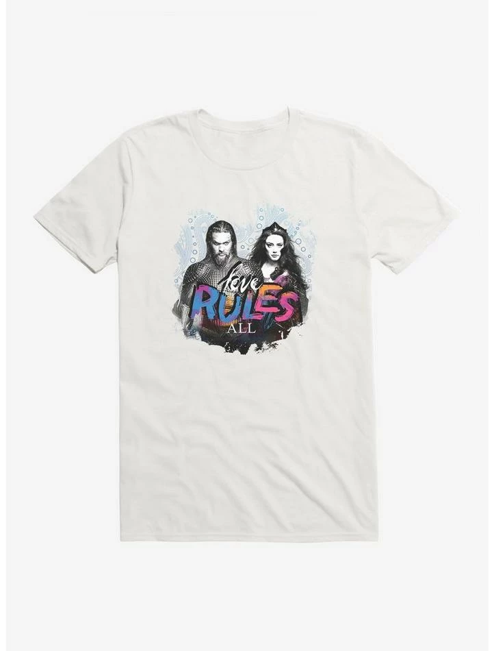 Budget ๐ DC Comics Aquaman Love Rules All T-Shirt ๐ฏ - Image 6