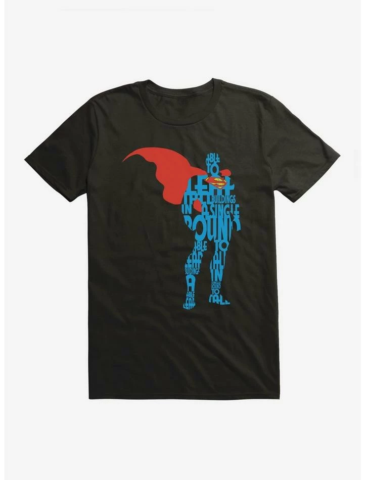 Budget ✔️ DC Comics Superman Comic Script Silhouette T-Shirt 😍 - Image 3