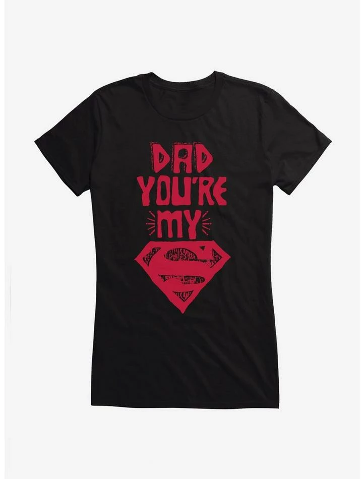 Best Pirce ๐ DC Comics Superman Dad Is My Hero ๐ง Girls T-Shirt โ๏ธ - Image 2
