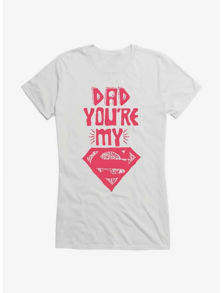 Best Pirce ๐ DC Comics Superman Dad Is My Hero ๐ง Girls T-Shirt โ๏ธ