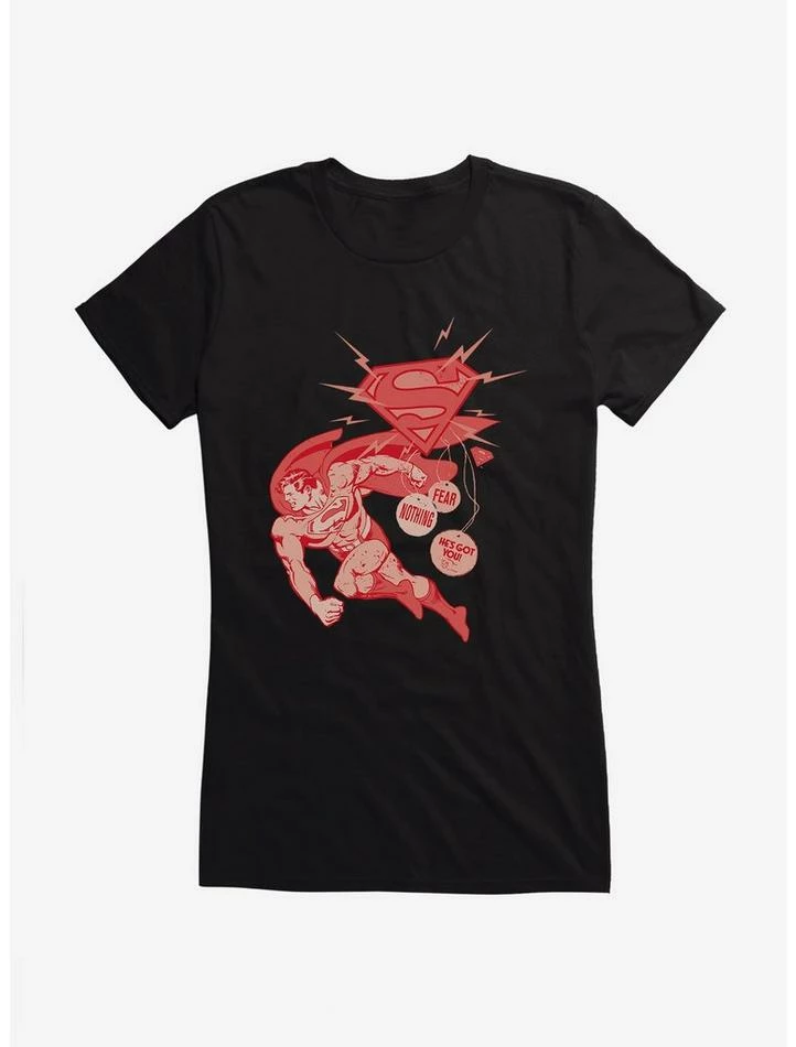 Cheapest ๐ DC Comics Superman Fear Nothing ๐ง Girls T-Shirt ๐ฅ - Image 2
