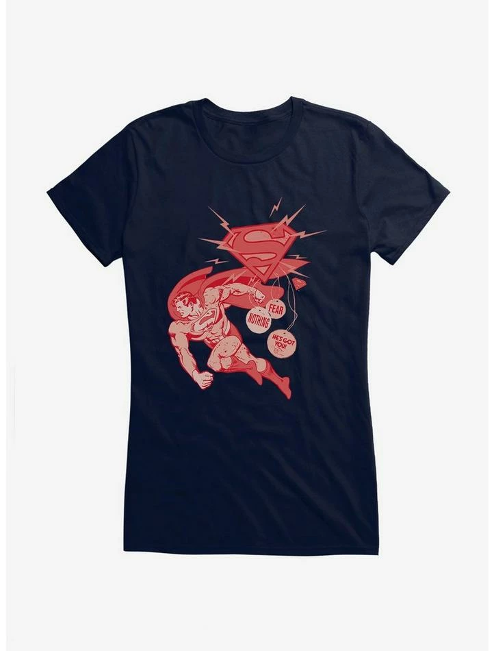 Cheapest ๐ DC Comics Superman Fear Nothing ๐ง Girls T-Shirt ๐ฅ - Image 4