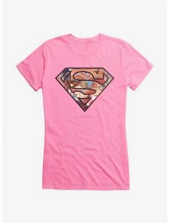 Flash Sale 🔔 DC Comics Superman Pop Art Logo 👧 Girls T-Shirt ⌛