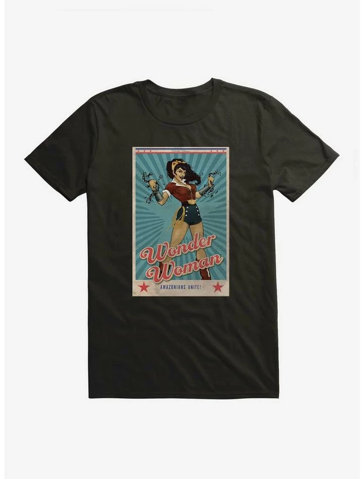 Outlet ⭐ DC Comics Bombshells Wonder 👩 Woman Amazonians Unite T-Shirt 😀 - Image 2