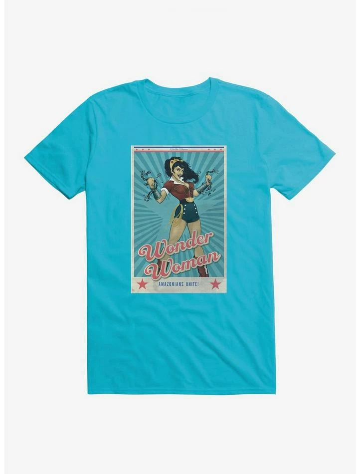 Outlet ⭐ DC Comics Bombshells Wonder 👩 Woman Amazonians Unite T-Shirt 😀 - Image 5