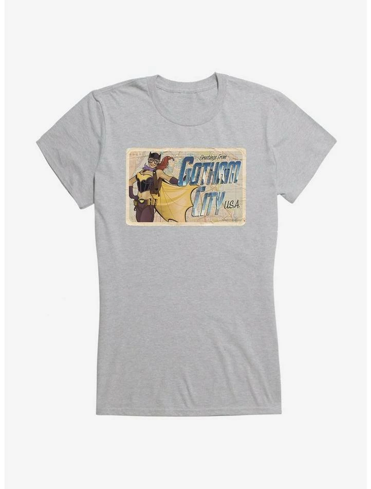 Promo 🔥 DC Comics Bombshells Batgirl Gotham City Postcard 👧 Girls T-Shirt 👏 - Image 3