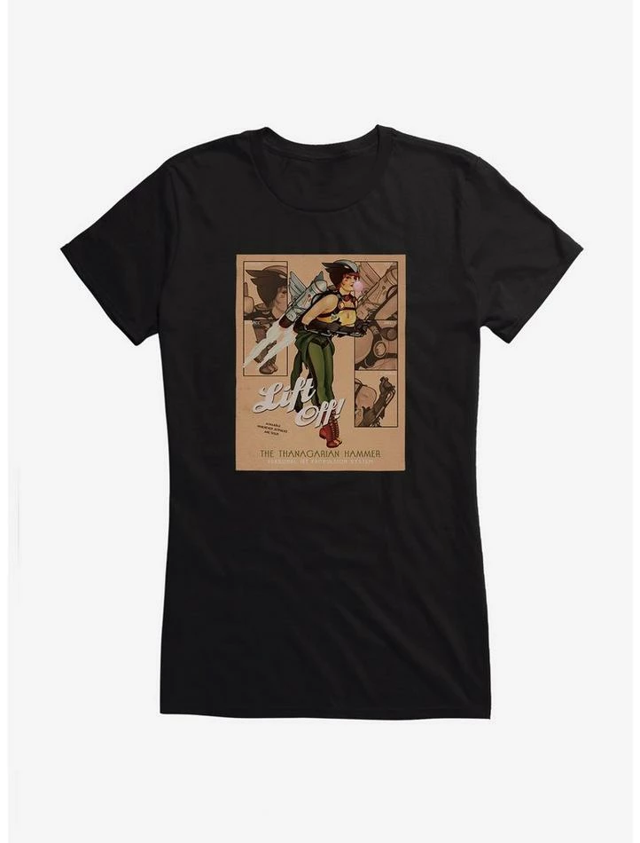 Promo ๐ DC Comics Bombshells Hawkgirl Lift Off ๐ง Girls T-Shirt ๐ฏ - Image 2