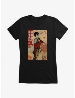 Best Pirce 🤩 DC Comics Bombshells Katana Deadly Silent 👧 Girls T-Shirt 🥰