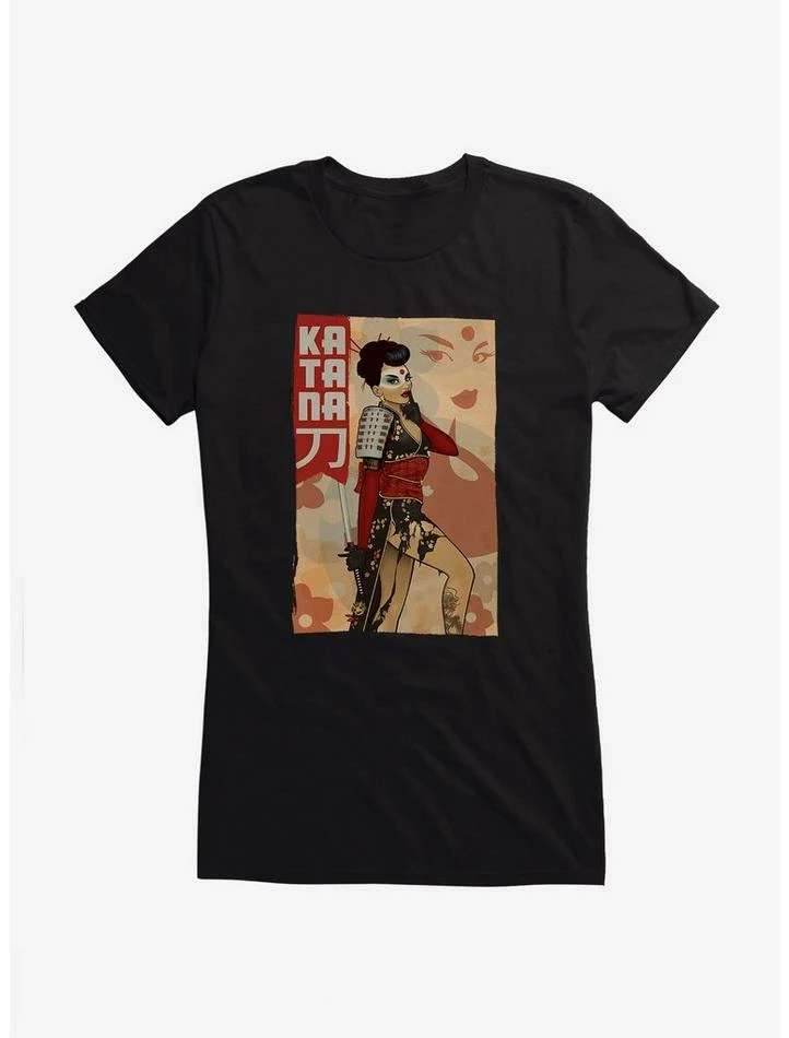 Best Pirce ๐คฉ DC Comics Bombshells Katana Deadly Silent ๐ง Girls T-Shirt ๐ฅฐ