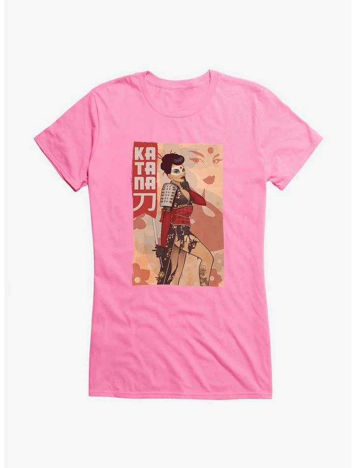 Best Pirce ๐คฉ DC Comics Bombshells Katana Deadly Silent ๐ง Girls T-Shirt ๐ฅฐ - Image 5