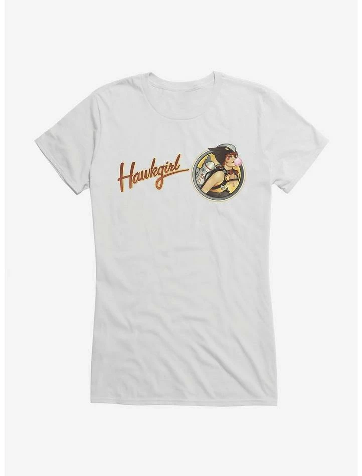 Hot Sale ๐ DC Comics Bombshells Hawkgirl Script ๐ง Girls T-Shirt ๐ฅ - Image 6