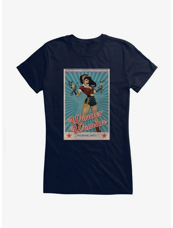 Wholesale ๐ฅฐ DC Comics Bombshells Wonder ๐ฉ Woman Amazonians Unite ๐ง Girls T-Shirt ๐ - Image 4