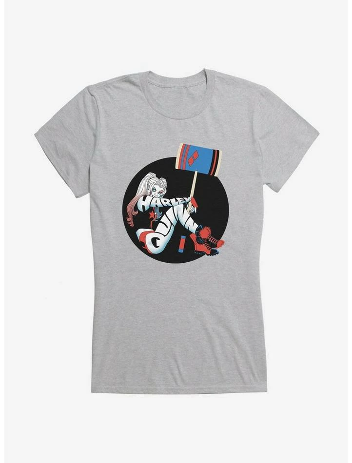 Discount ❤️ DC Comics Batman Harley Quinn Circle Photo 👧 Girls T-Shirt 🌟 - Image 4
