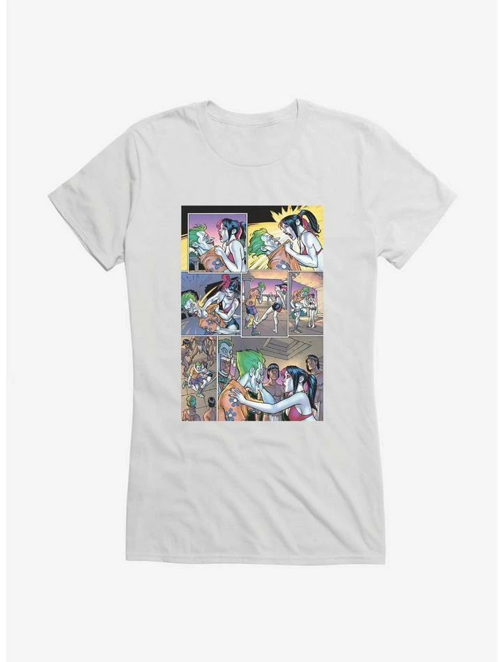 Cheap 🥰 DC Comics Batman The Joker And Harley Quinn Comic Strips 👧 Girls T-Shirt 🥰 - Image 6