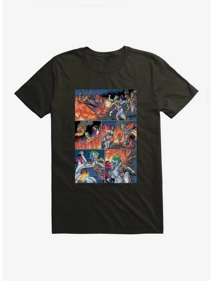 Best deal 🔔 DC Comics Batman The Joker And Harley Fight Comic Strip T-Shirt 🌟 - Image 4