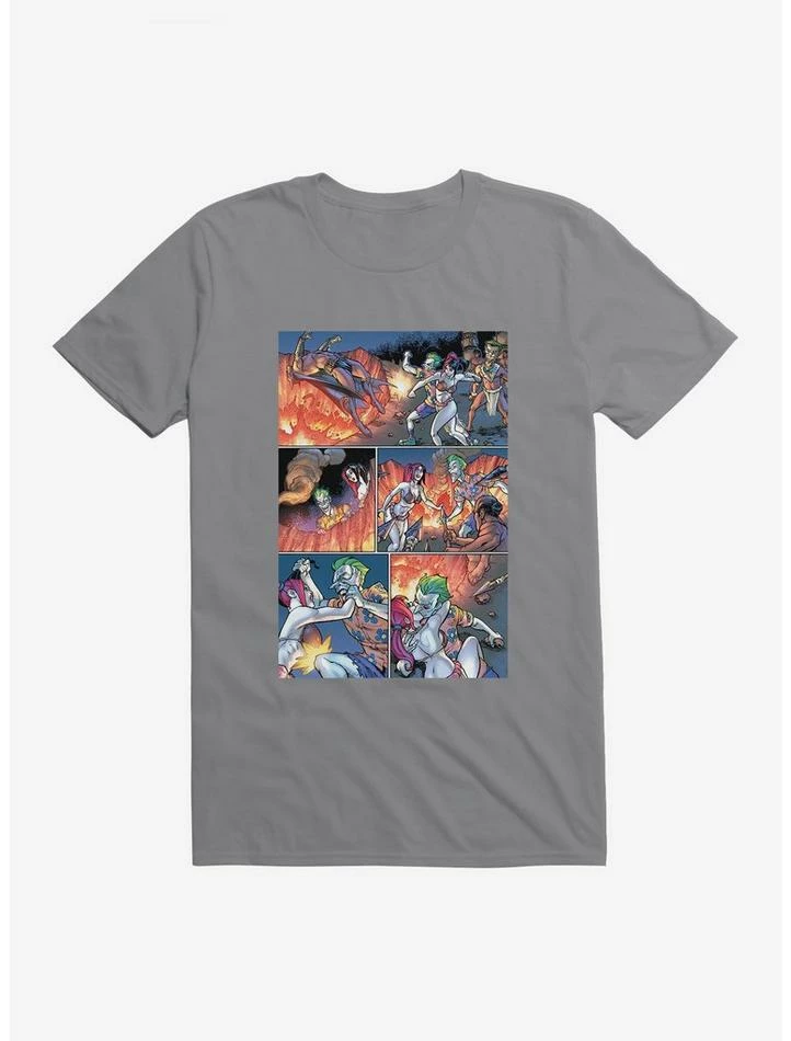 Best deal 🔔 DC Comics Batman The Joker And Harley Fight Comic Strip T-Shirt 🌟 - Image 5