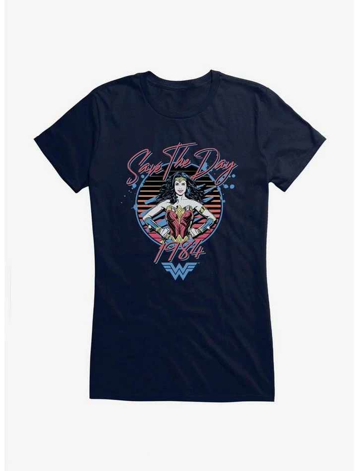 Best deal 😍 DC Comics Wonder 👩 Woman 1984 Save The Day 👧 Girls T-Shirt 😀