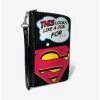 Promo 😍 DC Comics Superman Shield This Looks Like a Job for Superman Zip Around Rectangle Wallet 😉