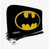 Best deal 😍 DC Comics Batman Bat Logo Black Yellow Zip Around Rectangle Wallet 😉