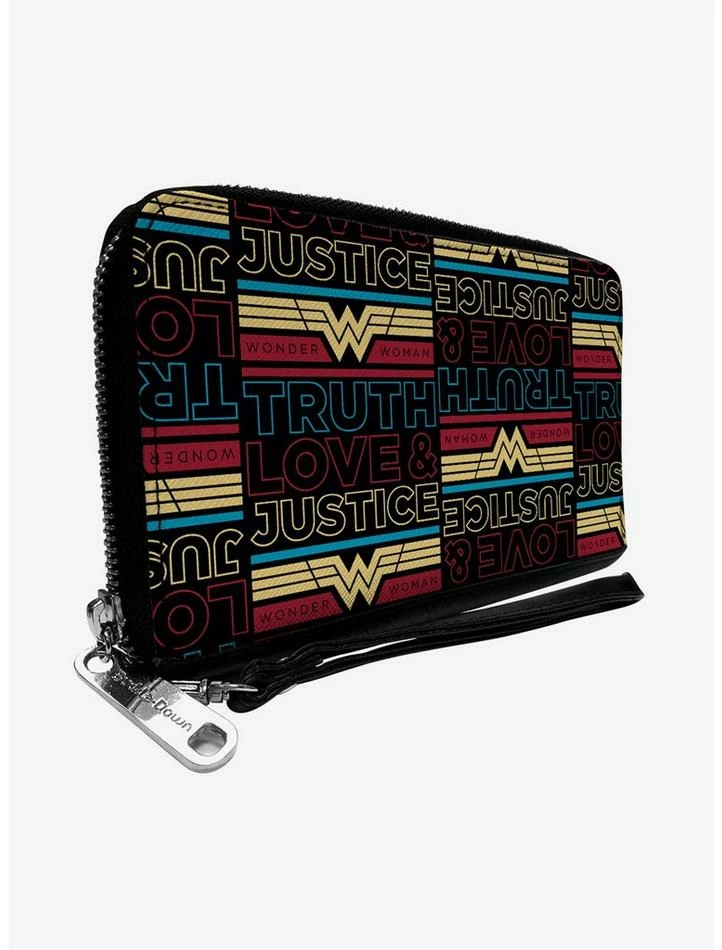 Best deal ๐ DC Comics Wonder ๐ฉ Woman 1984 Truth Love and Justice Zip Around Rectangle Wallet โจ