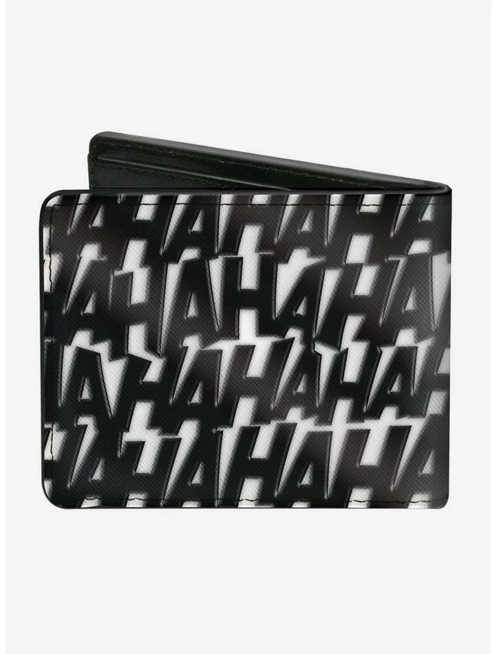 Discount 😀 DC Comics Joker Laugh Ha Ha Ha White Black Bifold Wallet 💯 - Image 2