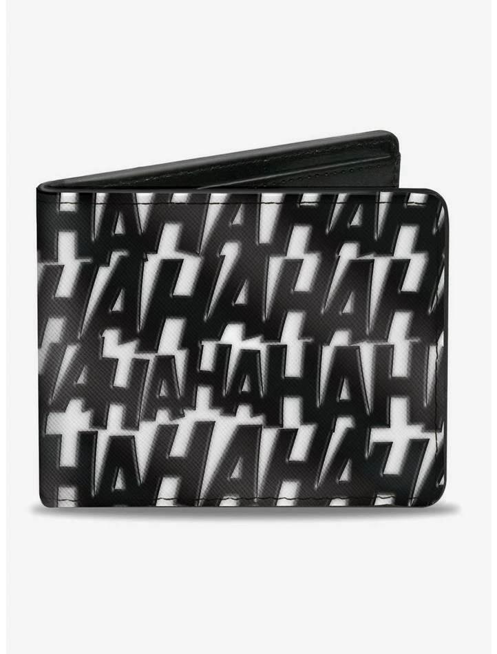 Discount 😀 DC Comics Joker Laugh Ha Ha Ha White Black Bifold Wallet 💯