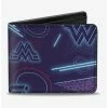 Buy 🤩 DC Comics Wonder 👩 Woman 1984 Logo 80s Neons Bifold Wallet 🎁